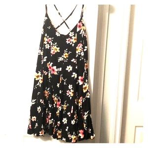 Forever 21 Black Floral Sundress